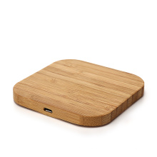 Hot sale 2021 portable ultra-thin bamboo fast wireless charger for phone